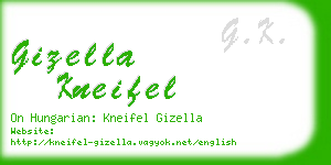 gizella kneifel business card